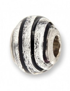 Charms Infilabile Sfera Murano Go Spiralina Nera [b985651c]