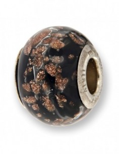 Charms Infilabile Sfera Murano Black/Gold [65f3610f]
