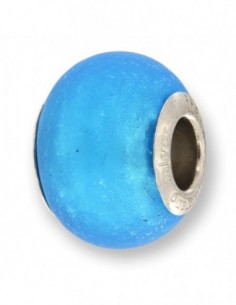Charms Infilabile Sfera Murano Satin Silver Aqua [e99a4bb9]