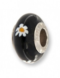 Charms Infilabile Sfera Murano Fiorellini 14x7MM [9bba8a93]