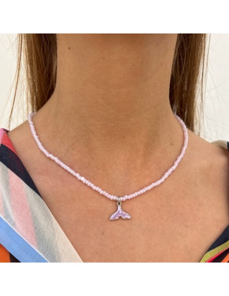 Collana Argento Perline Grige Coda Sirena [6e333f81]
