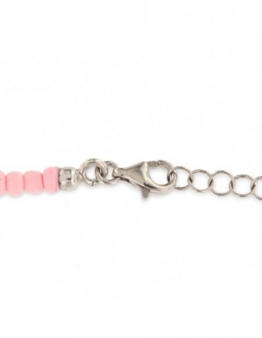 Collana Argento Perline Rosa Carne Arcobaleno [c0ccdb9c]