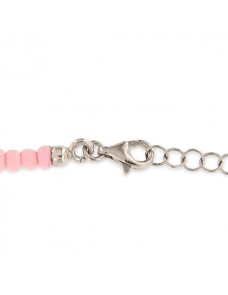 Collana Argento Perline Rosa Carne Arcobaleno [c0ccdb9c]