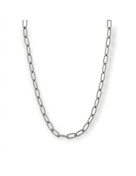 Collana Acciaio Catena Maglia Ovale 45CM [e5fe288d]