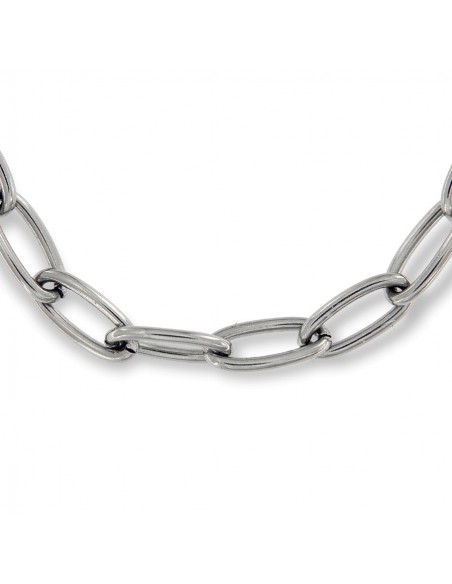 Collana Acciaio Catena Maglia Ovale 45CM [ec275f11]
