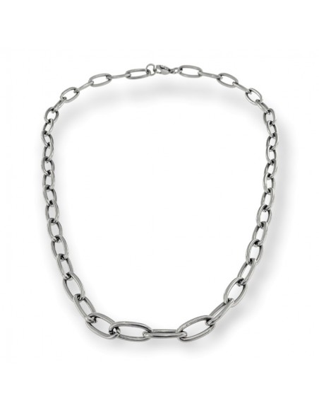 Collana Acciaio Catena Maglia Ovale 45CM [5b3a9e15]