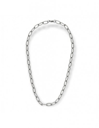 Collana Acciaio Catena Maglia Ovale 45CM [5e6ad90b]