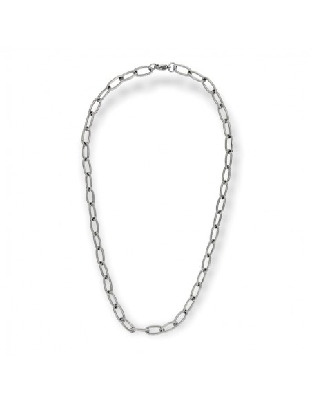 Collana Acciaio Catena Maglia Ovale 45CM [5e6ad90b]