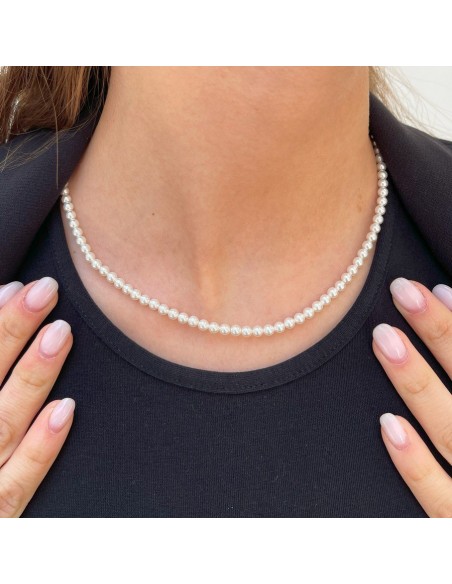 Collana Acciaio Perle Lisce Lucide [c8f1f818]