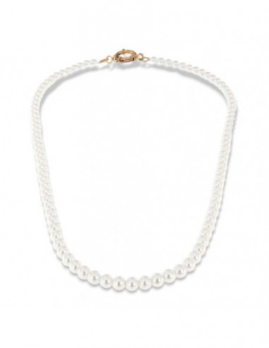 Collana Acciaio Perle Lisce Lucide [7abc7e02]