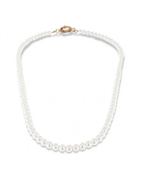 Collana Acciaio Perle Lisce Lucide [7abc7e02]