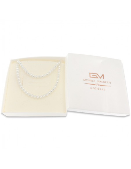 Collana Acciaio Perle Lisce Lucide [a39a3d0f]