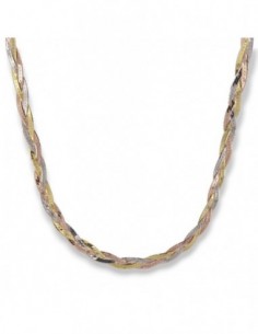 Collana Argento Rodiato 3 Colori Coda Di Topo [51e53e3b]