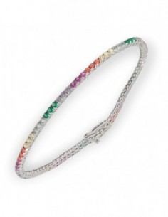 Bracciale Argento Tennis Zirconi Rainbow 2MM 21CM [c32f8d09]