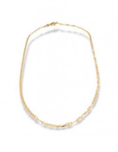 COLLANA ORO GIALLO MAGLIA MARINA RIEMPITA  CENTIMETRI 60 [9d1dcc82]