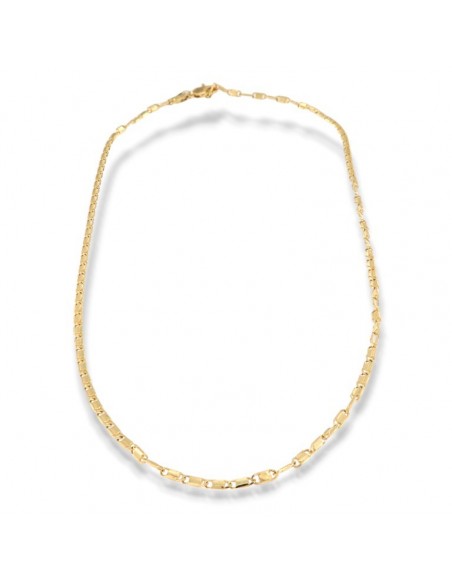 COLLANA ORO GIALLO MAGLIA MARINA RIEMPITA  CENTIMETRI 60 [9d1dcc82]