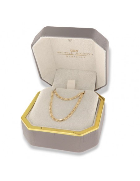 COLLANA ORO GIALLO MAGLIA MARINA RIEMPITA  CENTIMETRI 60 [f3264e8b]