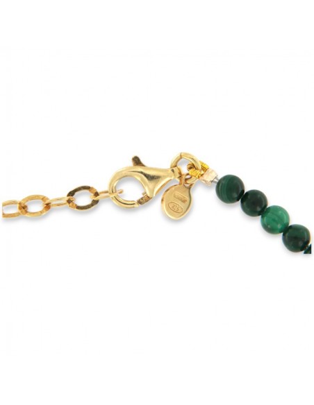 Collana Argento Dorato Perle Verdi [71c6e10f]