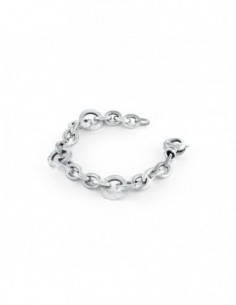 Bracciale fantasia con maglie alternate lisce [dcfa534a]