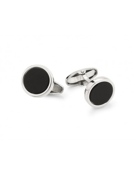 Gemelli In Argento Bianco Ag1422 Con Onice Nera [d683fb35]