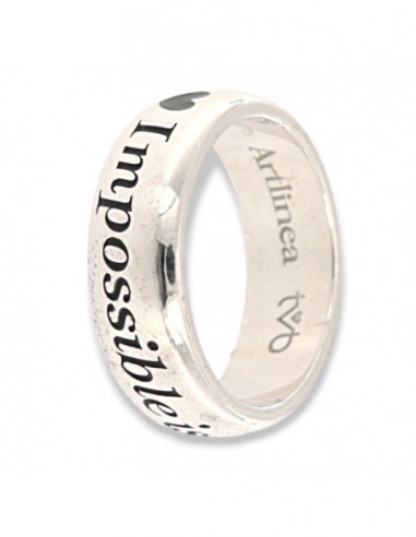 Anello Argento Rodiato Fede Nothing Is Impossible [2a65b17f]