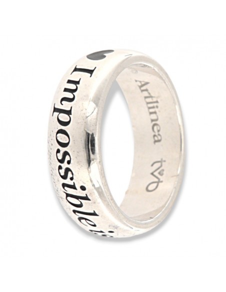 Anello Argento Rodiato Fede Nothing Is Impossible [2a65b17f]