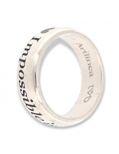 Anello Argento Rodiato Fede Nothing Is Impossible [212608c4]