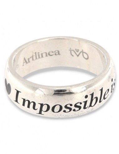 Anello Argento Rodiato Fede Nothing Is Impossible [4f1d8acd]