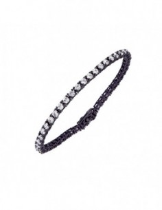 BRACCIALE ACCIAIO TENNIS ZIRCONI BIANCHI 3 MM 18 N [336b9b39]