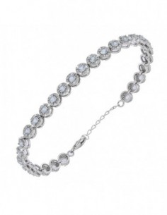 BRACCIALE ARGENTO TENNIS MAGIC BIANCO E ZIRCONE [84c147fc]