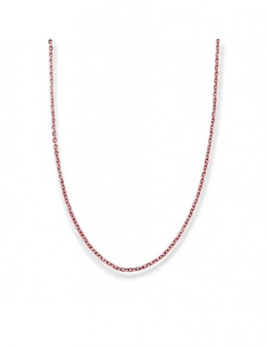 CATENA ARGENTO RODIATO 45 CM OVALINA SFACCETTATA CATAFORESI VERDE ROSSO [2d79581d]