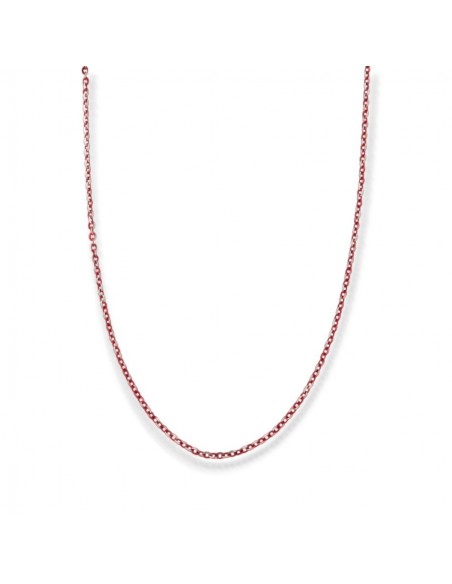 CATENA ARGENTO RODIATO 45 CM OVALINA SFACCETTATA CATAFORESI VERDE ROSSO [2d79581d]