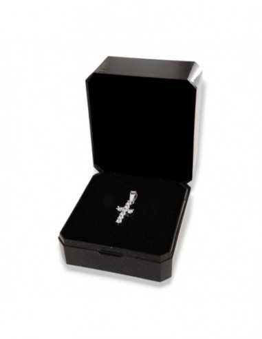 Ciondolo Argento Rodiato Croce Zirconi Bianchi [04029441]