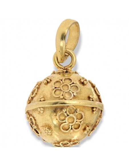 Ciondolo Argento Dorato Sfera Chiama Angeli [f8c518a9]