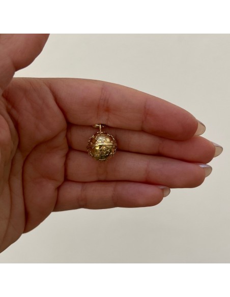Ciondolo Argento Dorato Sfera Chiama Angeli [f35df79b]