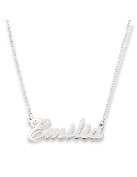 Collana Argento Rodiato Nome Emilia [d94f1a52]