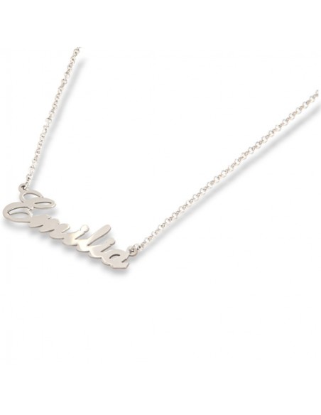 Collana Argento Rodiato Nome Emilia [4f2e4909]