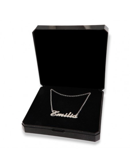 Collana Argento Rodiato Nome Emilia [2115cb00]