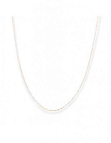 Collana Oro Giallo Rosa Bianco Catenina [16b90c2c]