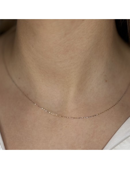 Collana Oro Giallo Rosa Bianco Catenina [b2c8bdad]