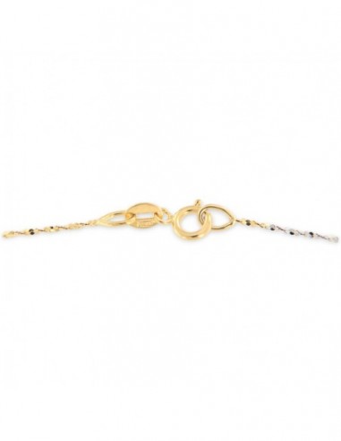 Collana Oro Giallo Rosa Bianco Catenina [b798fab3]