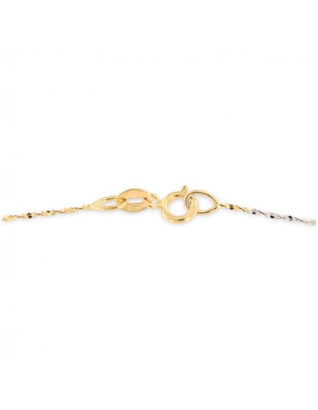 Collana Oro Giallo Rosa Bianco Catenina [b798fab3]