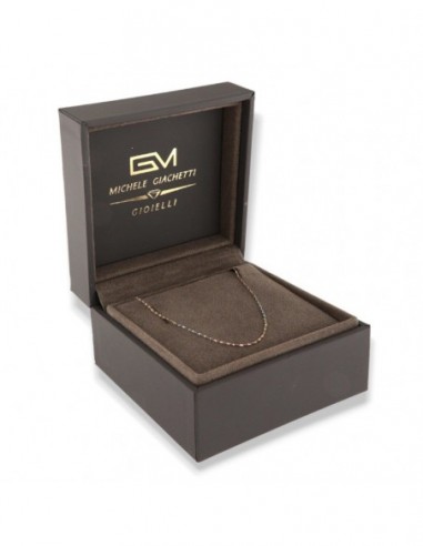 Collana Oro Giallo Rosa Bianco Catenina [6ebeb9be]