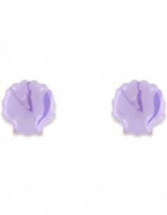 Orecchini Oro Giallo Conchiglia Viola [a9d78af9]