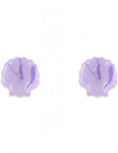 Orecchini Oro Giallo Conchiglia Viola [a9d78af9]