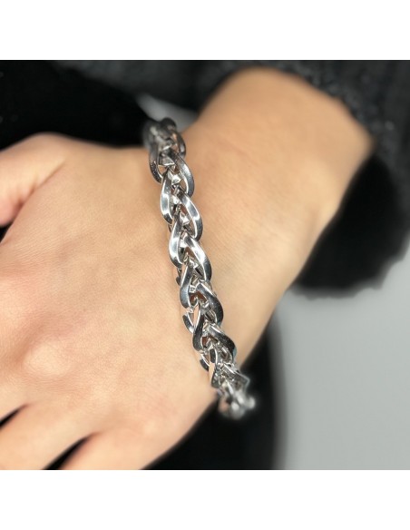 Bracciale Argento Bianco Maglia Quadrispiga [4bc534f8]