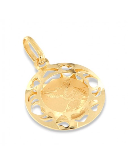 CIONDOLO ORO GIALLO MEDAGLIA TONDA FORATA [476569f2]
