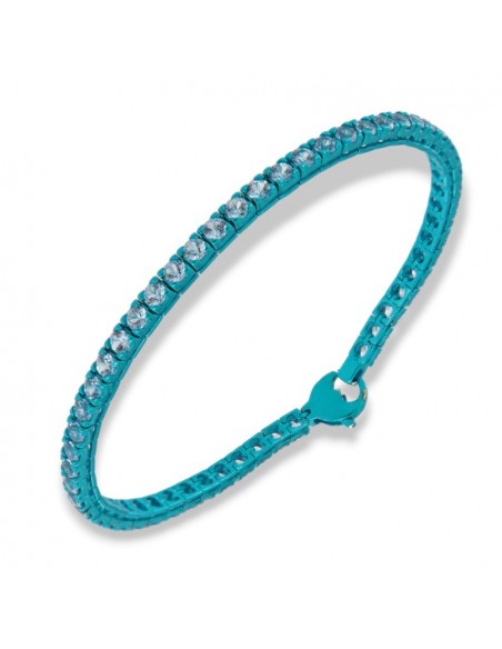 Bracciale Argento Rodiato Tennis Nanoceramica [1f80af59]