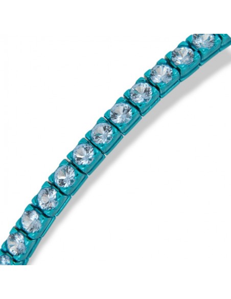 Bracciale Argento Rodiato Tennis Nanoceramica [de84908a]
