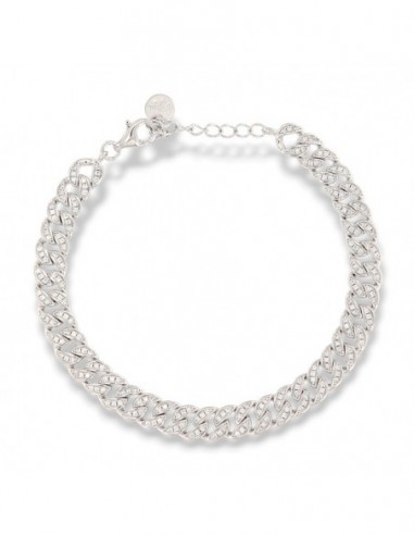 Bracciale Argento Rodiato Grumetta Zirconi Bianchi [835bd4f9]